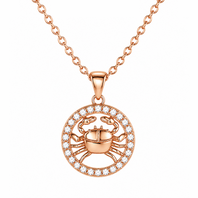 Cancer Diamond Pendant