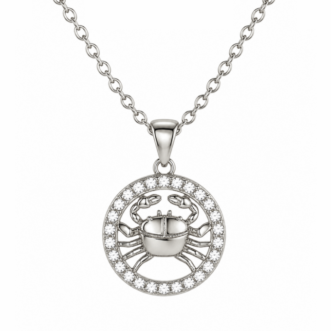 Cancer Diamond Pendant