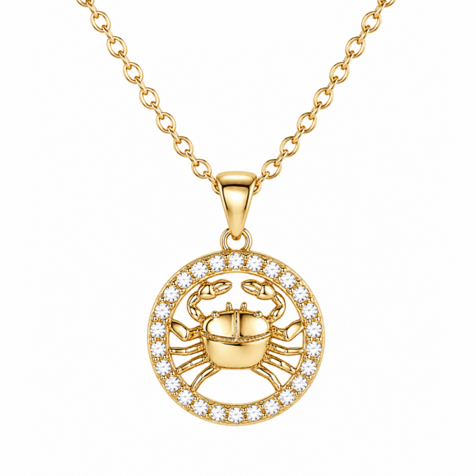 Cancer Diamond Pendant