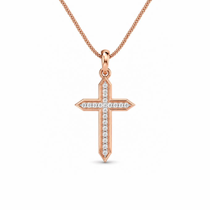 SUBTLE BRILLIANCE CROSS DIAMOND PENDANT
