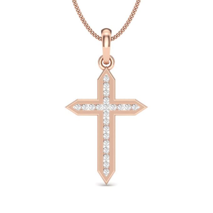 SUBTLE BRILLIANCE CROSS DIAMOND PENDANT