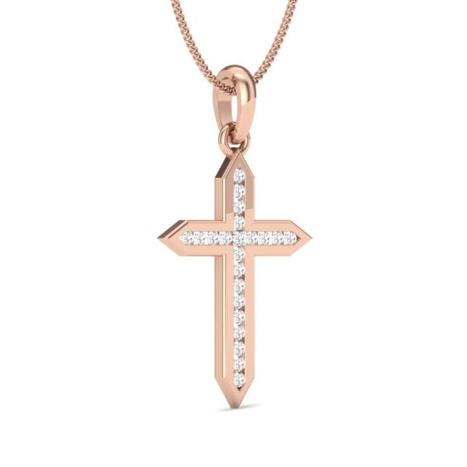 SUBTLE BRILLIANCE CROSS DIAMOND PENDANT