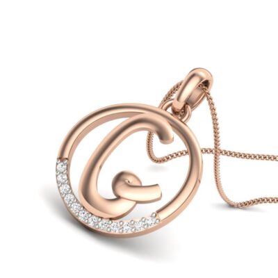 Radiant Initials Diamond Pendant
