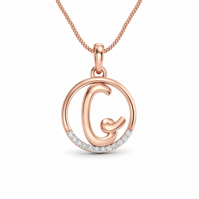 Radiant Initials Diamond Pendant