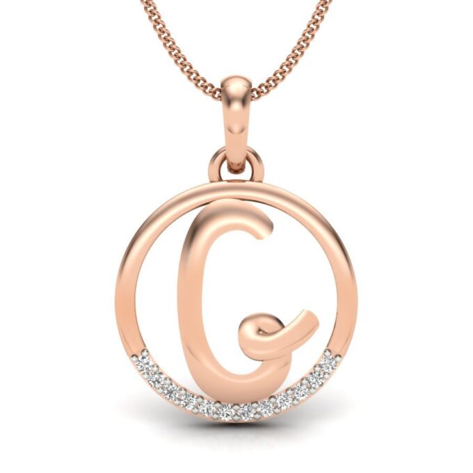 Radiant Initials Diamond Pendant