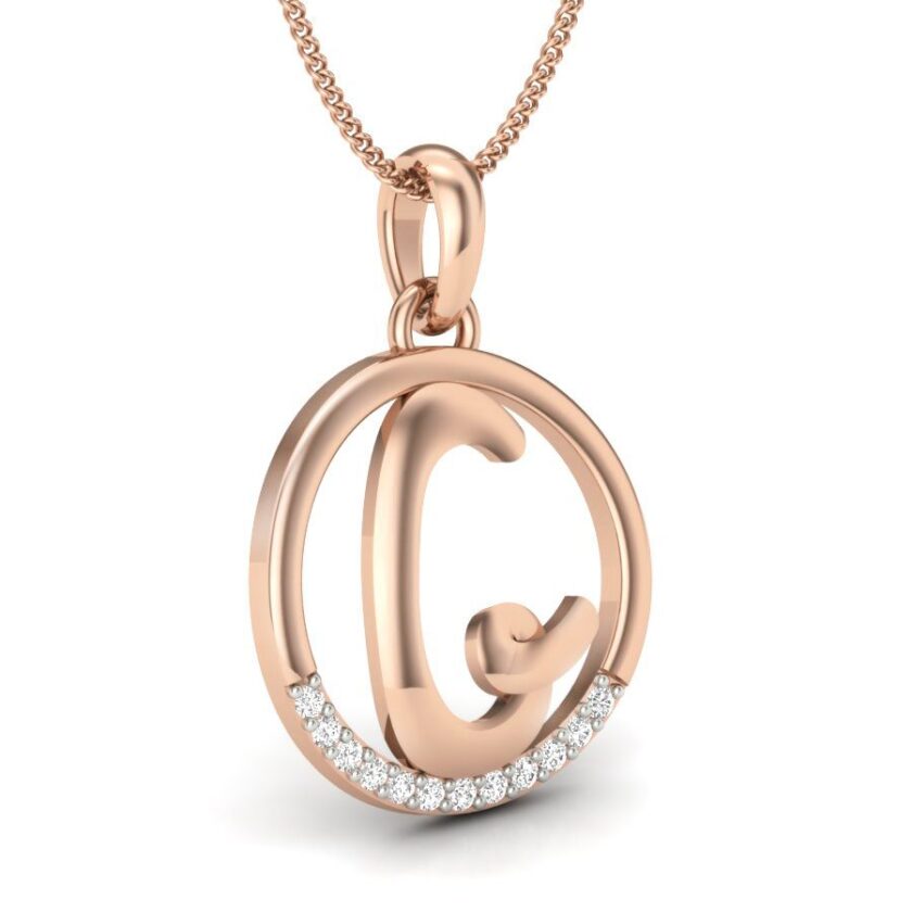 Radiant Initials Diamond Pendant - Image 3