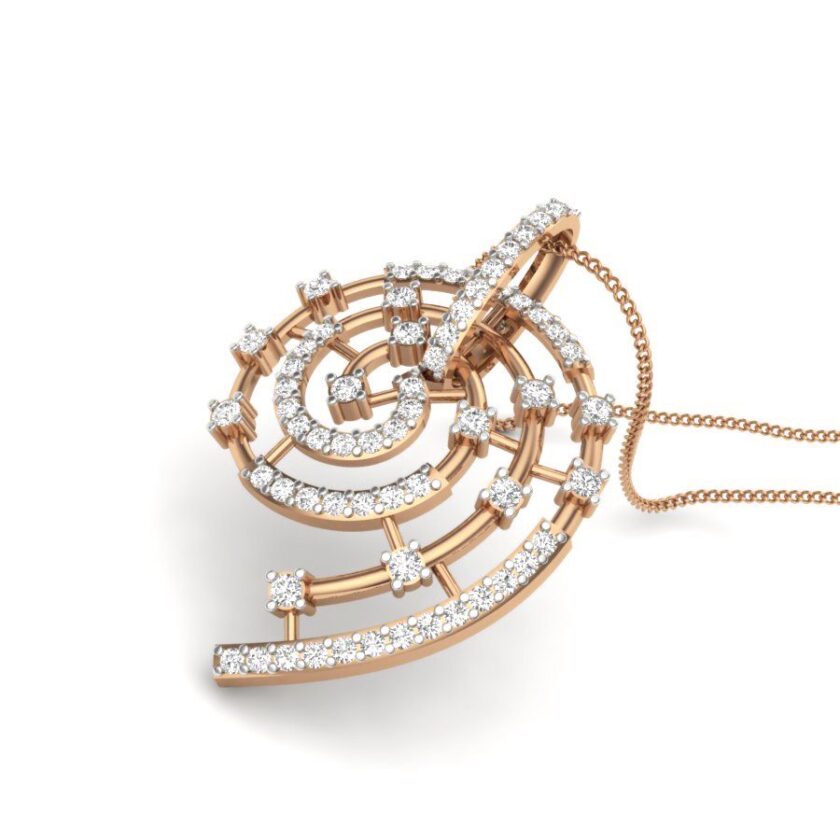 Parallel Harmony Diamond Pendant