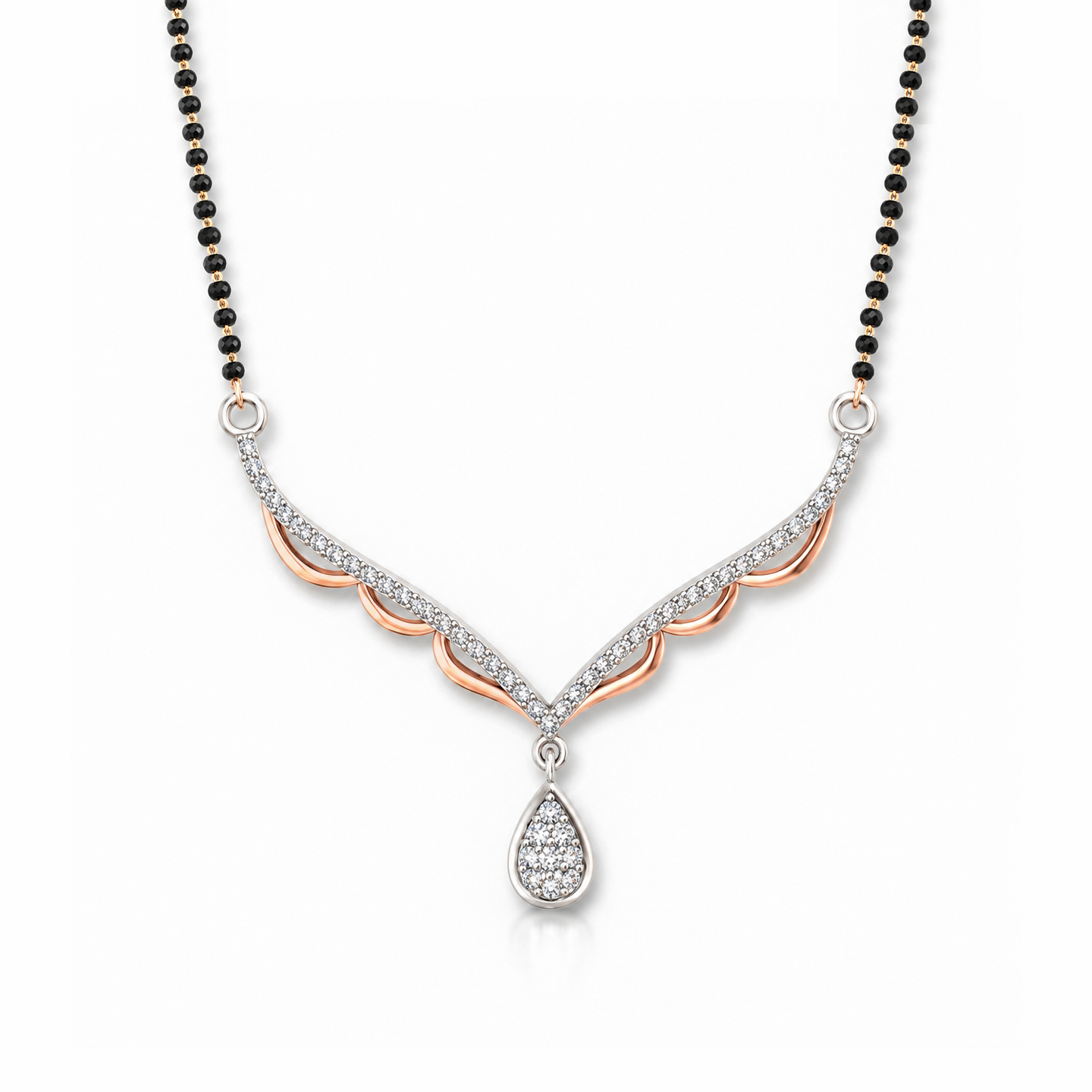 Harmony V-Drop Diamond Mangalsutra Pendant
