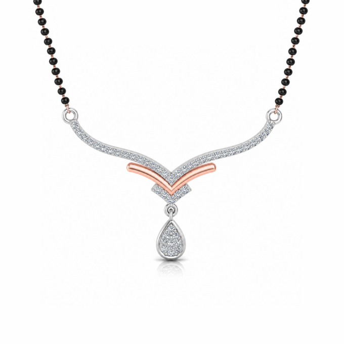 Vibrant V-Drop Diamond Tanmania Pendant