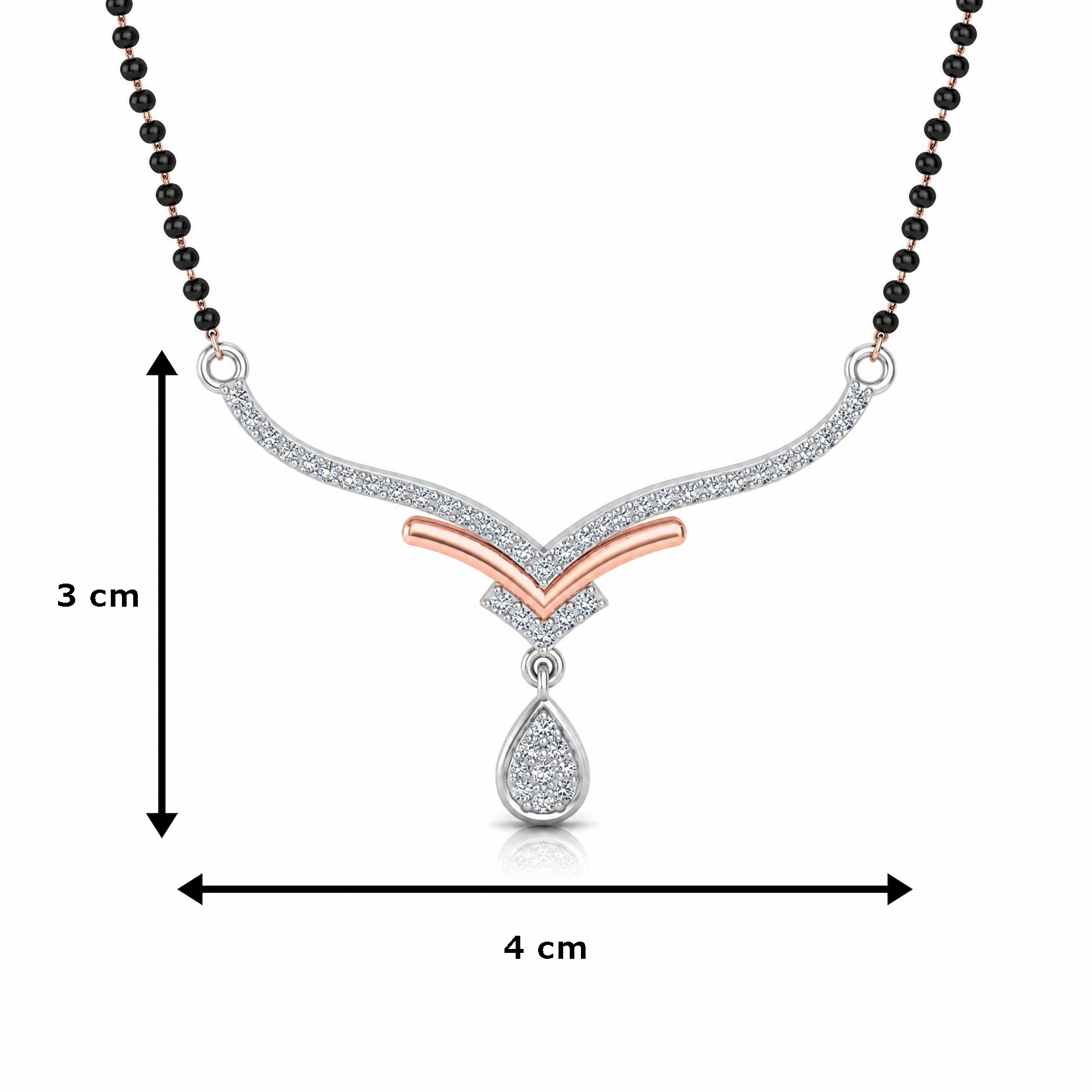 Vibrant V-Drop Diamond Tanmania Pendant - Image 5
