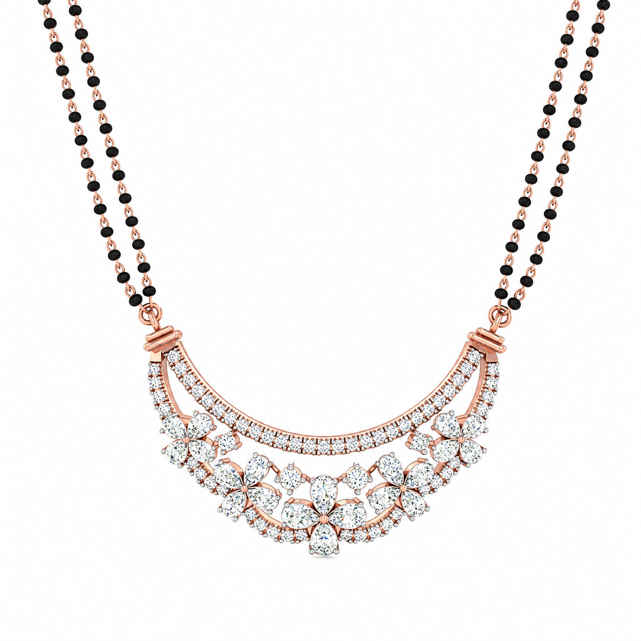 Floral Radiance Diamond Tanmania Pendant