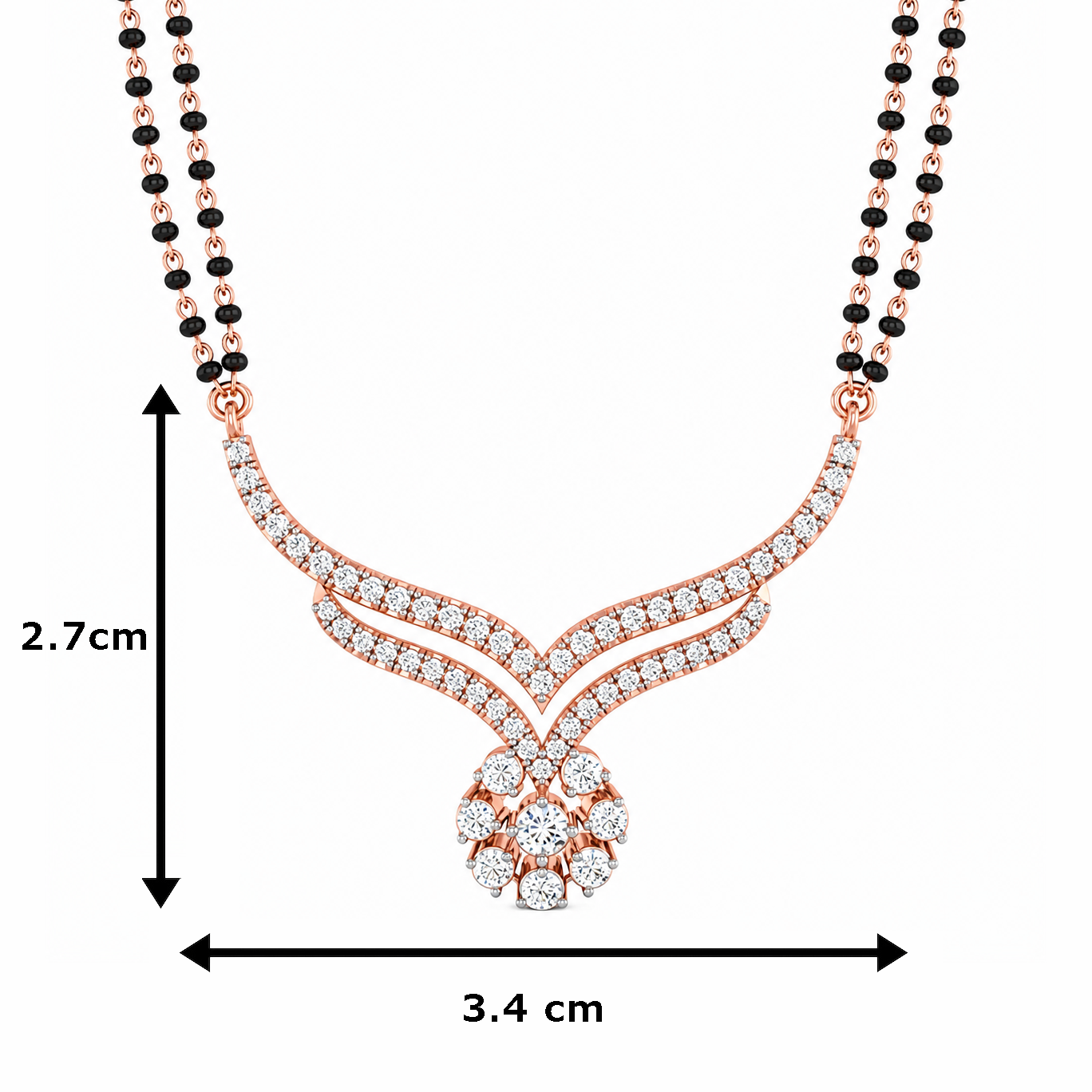 Extended V-Diamond Tanmania Pendant - Image 3