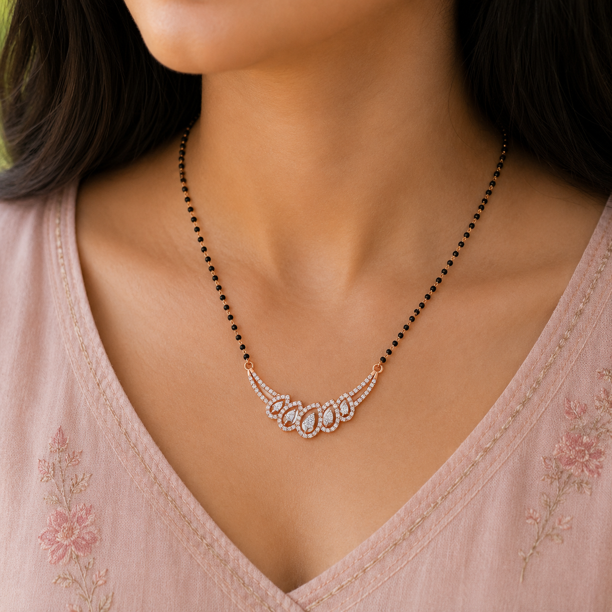 Dazzling Drop Diamond Tanmania Pendant - Image 2