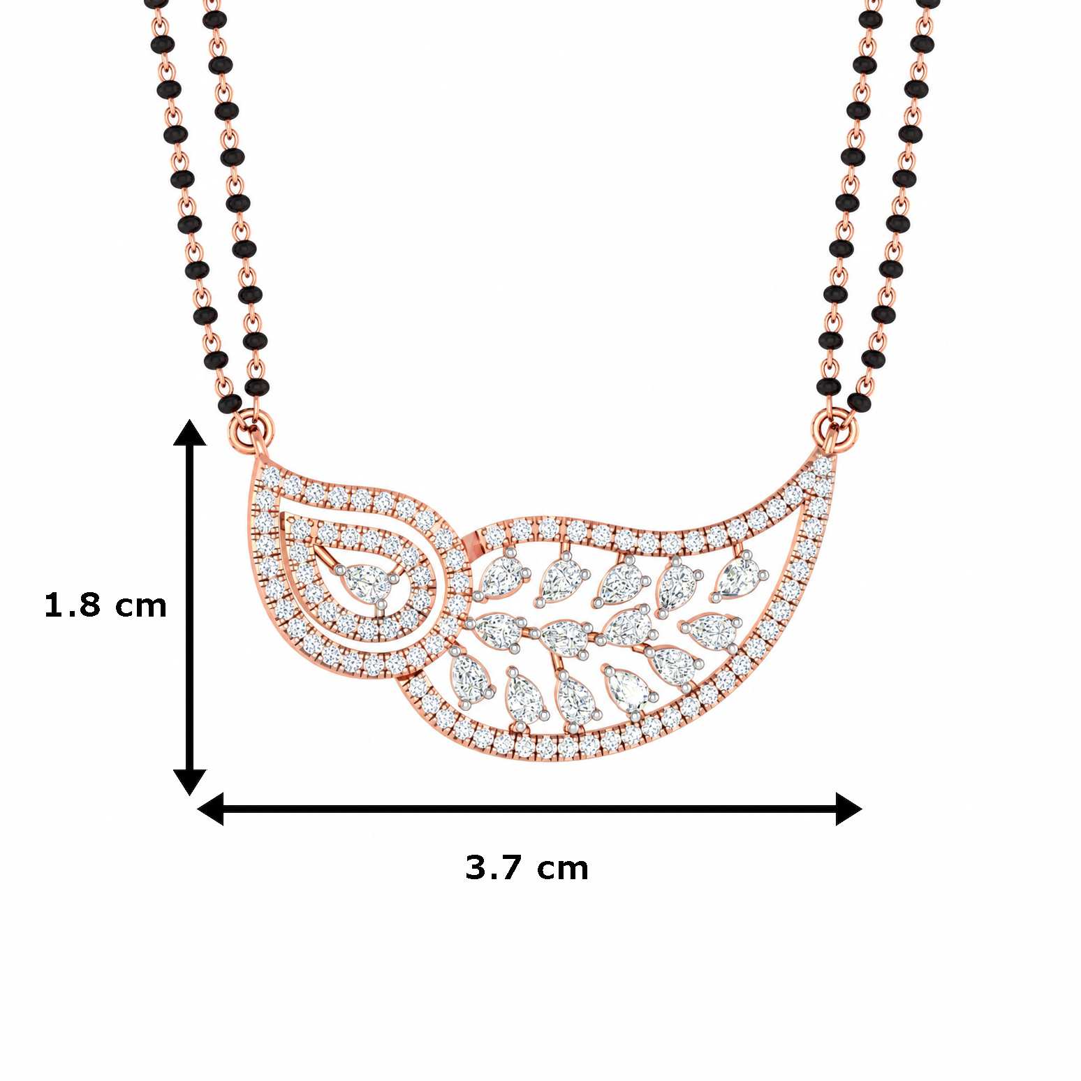 Elegant Drop Diamond Ensemble Tanmania Pendant - Image 3