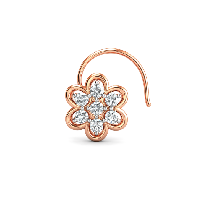 Flower Shaped Diamond Nosepin