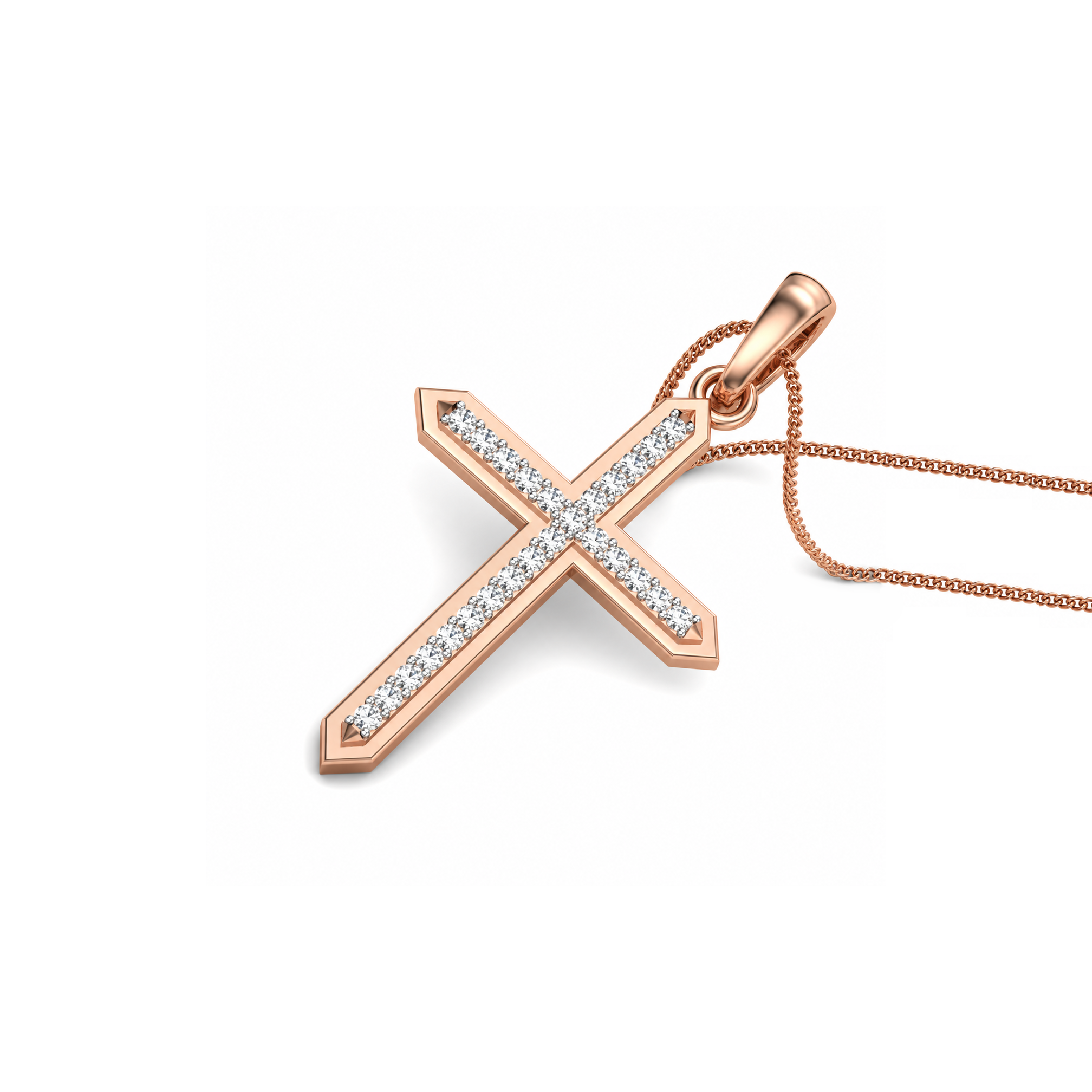 ETERNAL RADIANCE DIAMOND CROSS PENDANT - Image 2