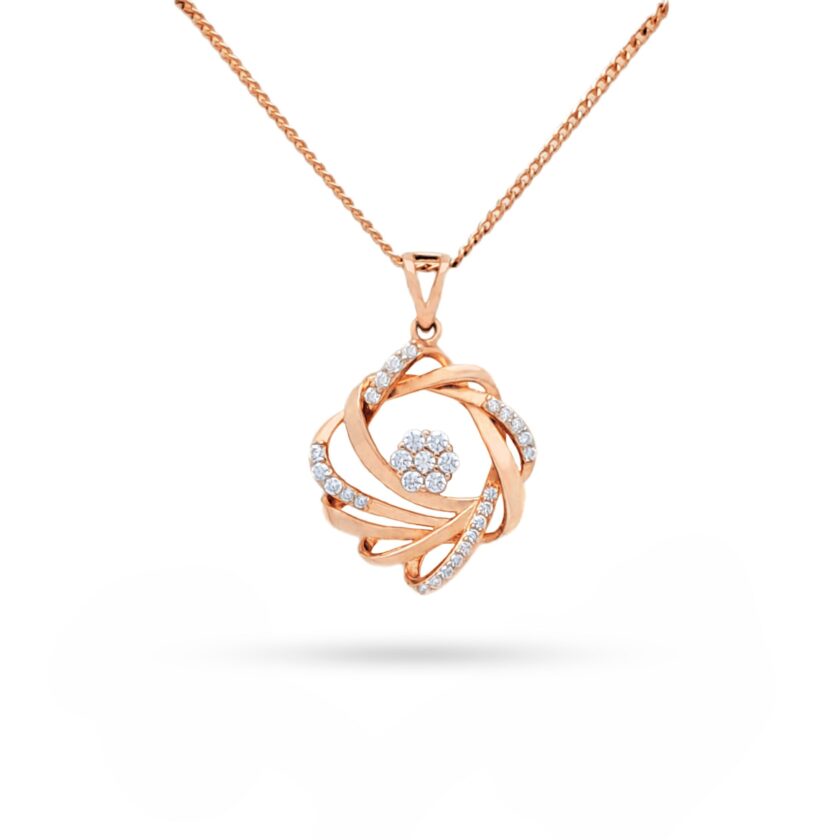 Harmony Solitaire Fusion Diamond Pendant Set - Image 2