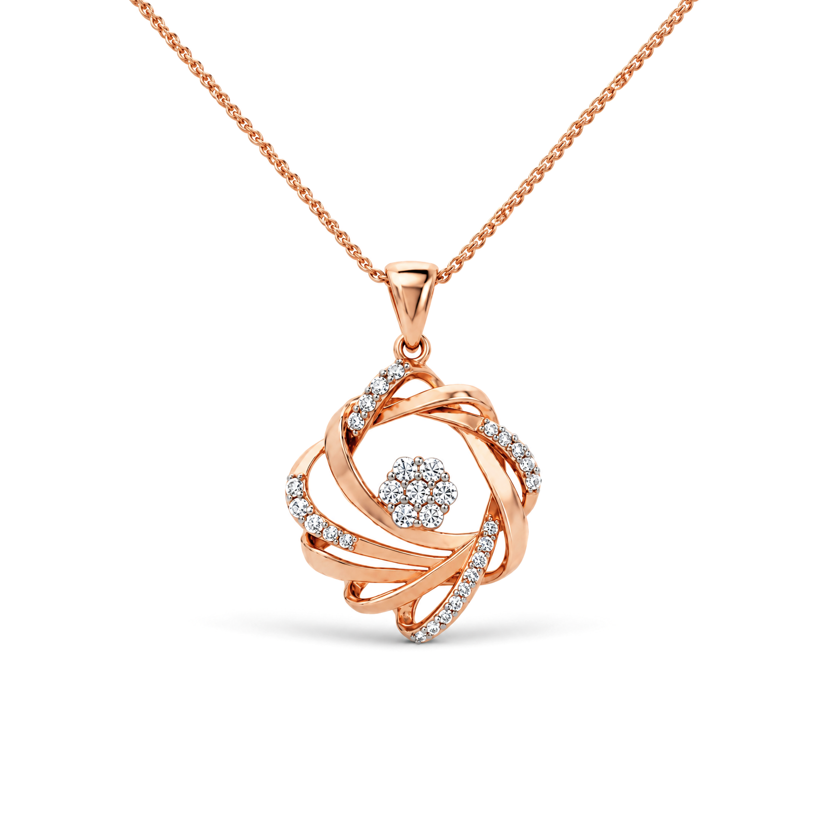 Harmony Solitaire Fusion Diamond Pendant