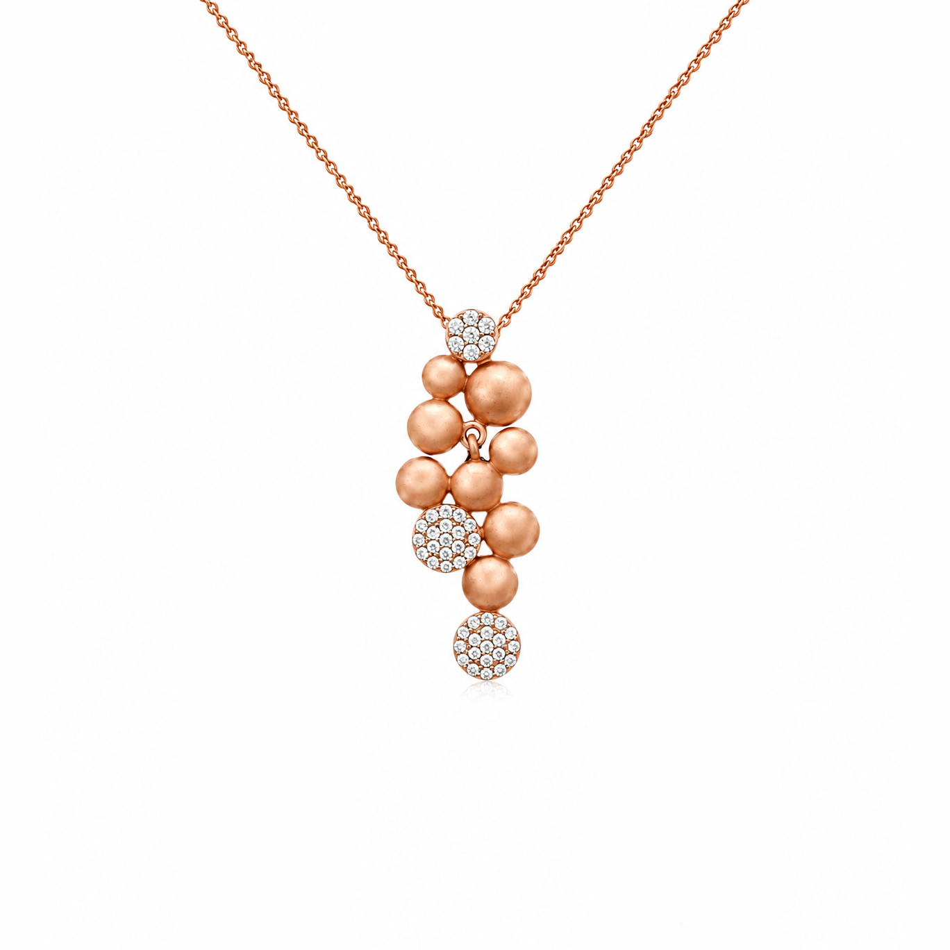 Versatile Orbit Cluster Diamond Pendant
