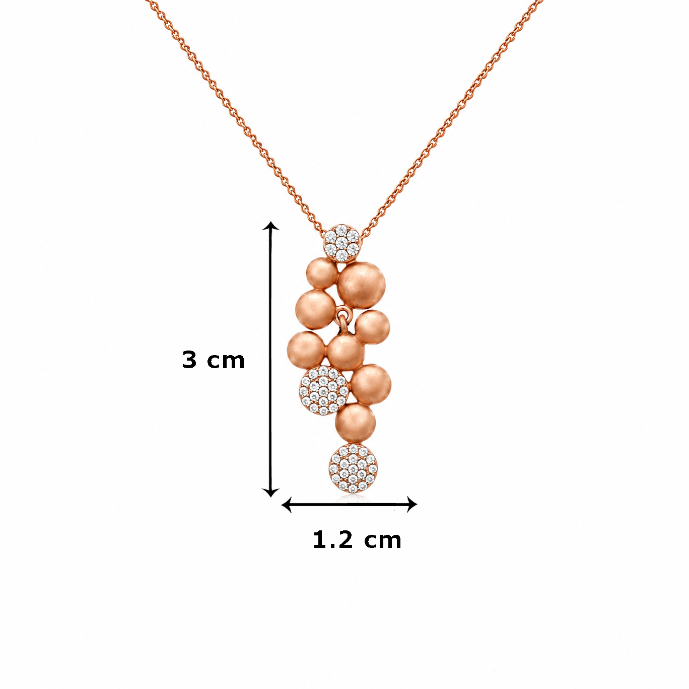 Versatile Orbit Cluster Diamond Pendant - Image 3