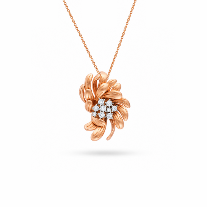 "Nature's Edge" Diamond Brooch-Style Pendant