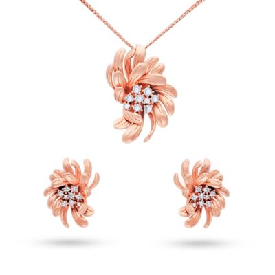 "Nature's Edge" Diamond Brooch-Style Pendant Set
