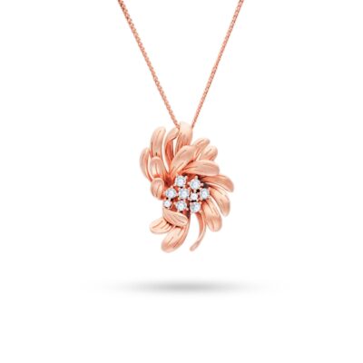 "Nature's Edge" Diamond Brooch-Style Pendant