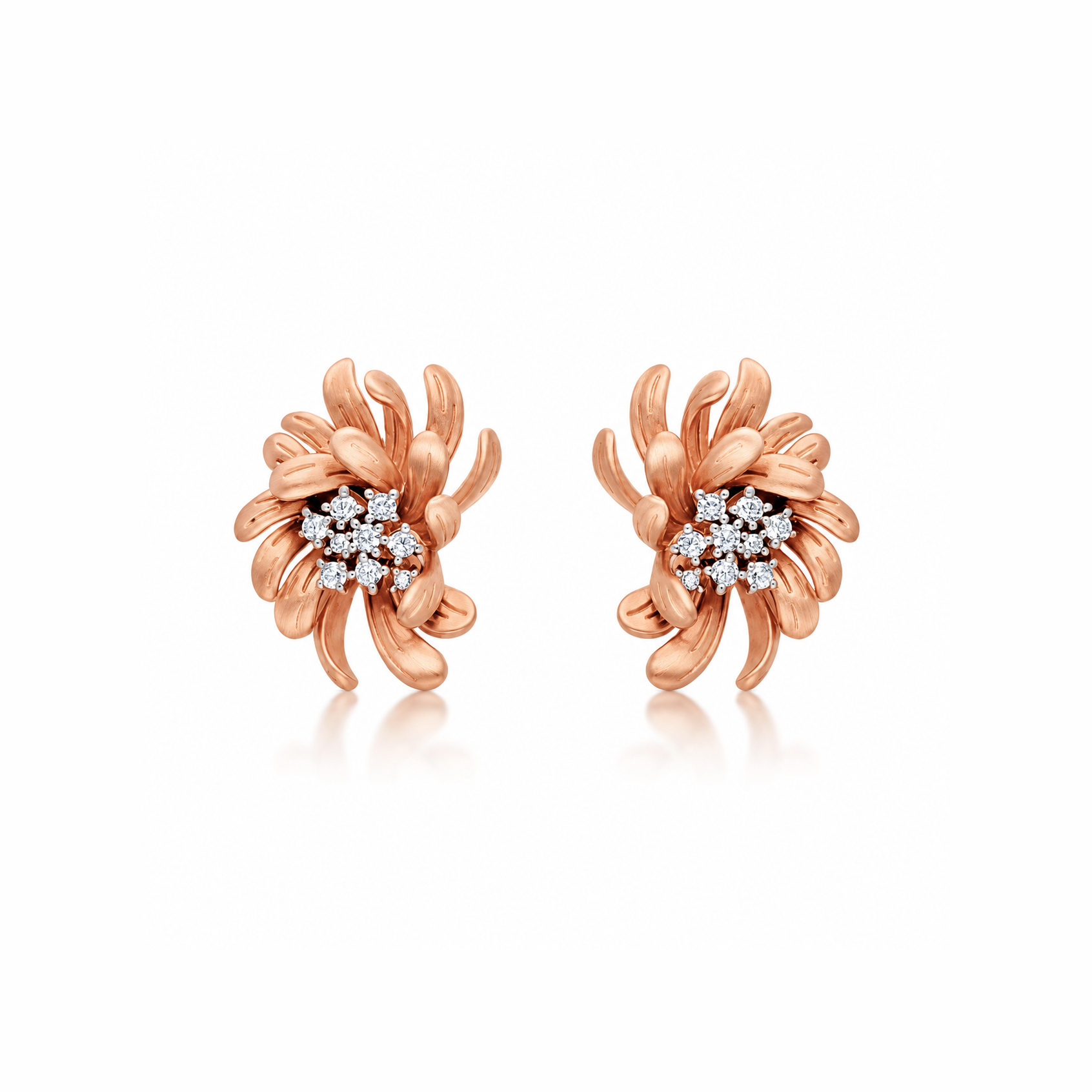 "Nature's Edge" Diamond Brooch-Style Earring Tops