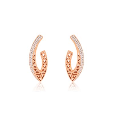 TURKISH ELEGANCE DIAMOND J-SHAPED EARRINGS