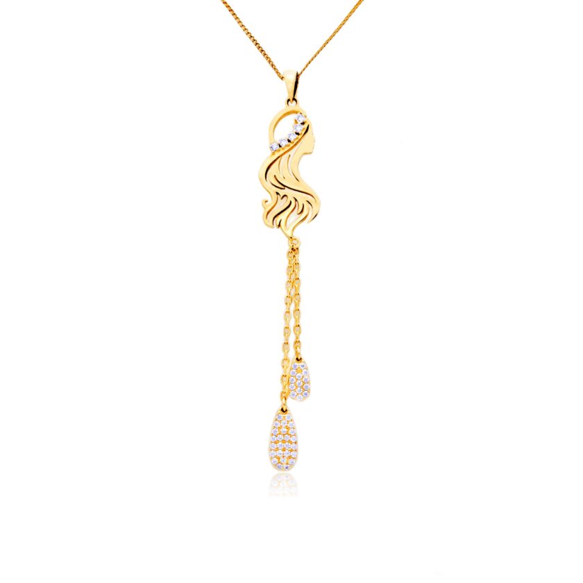 Graceful Cascade Diamond Pendant - Image 2