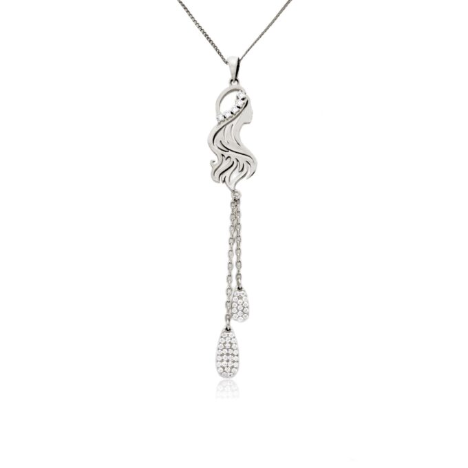 Graceful Cascade Diamond Pendant