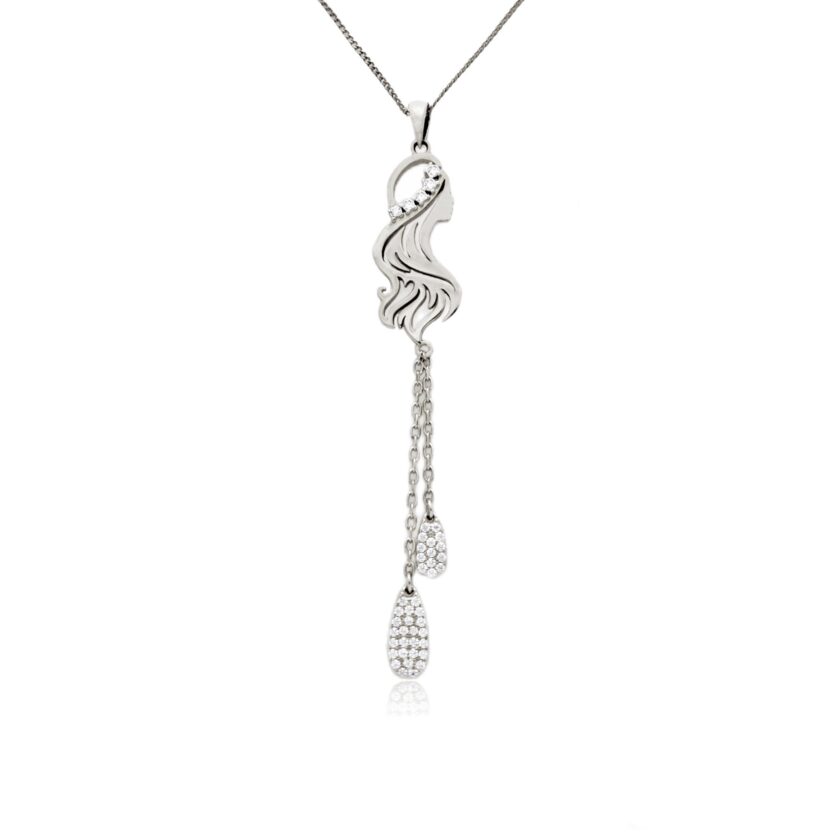Graceful Cascade Diamond Pendant - Image 3