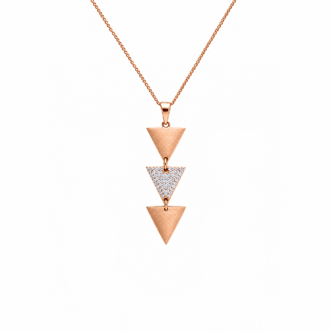 Triangular Spark Diamond Pendant