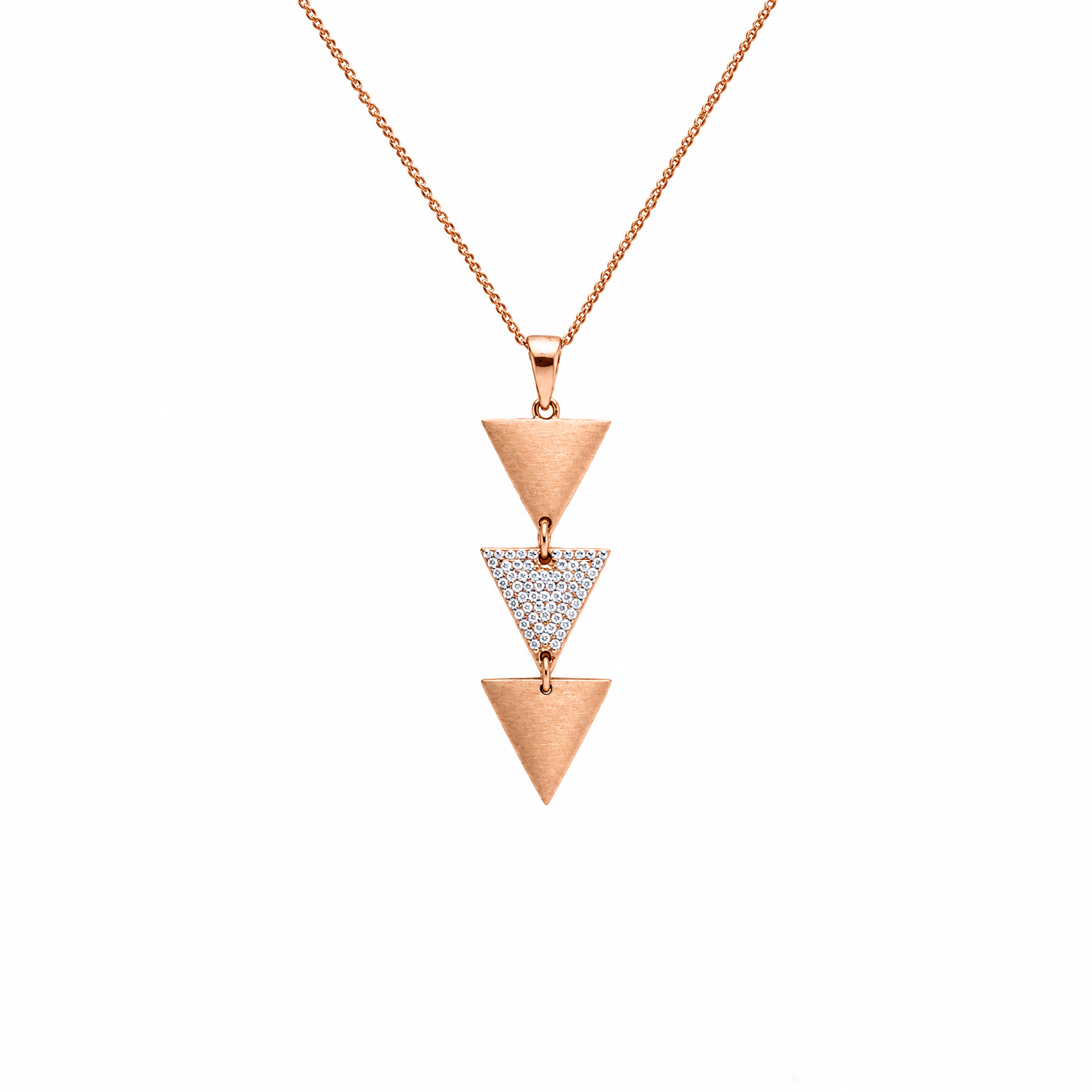 Triangular Spark Diamond Pendant