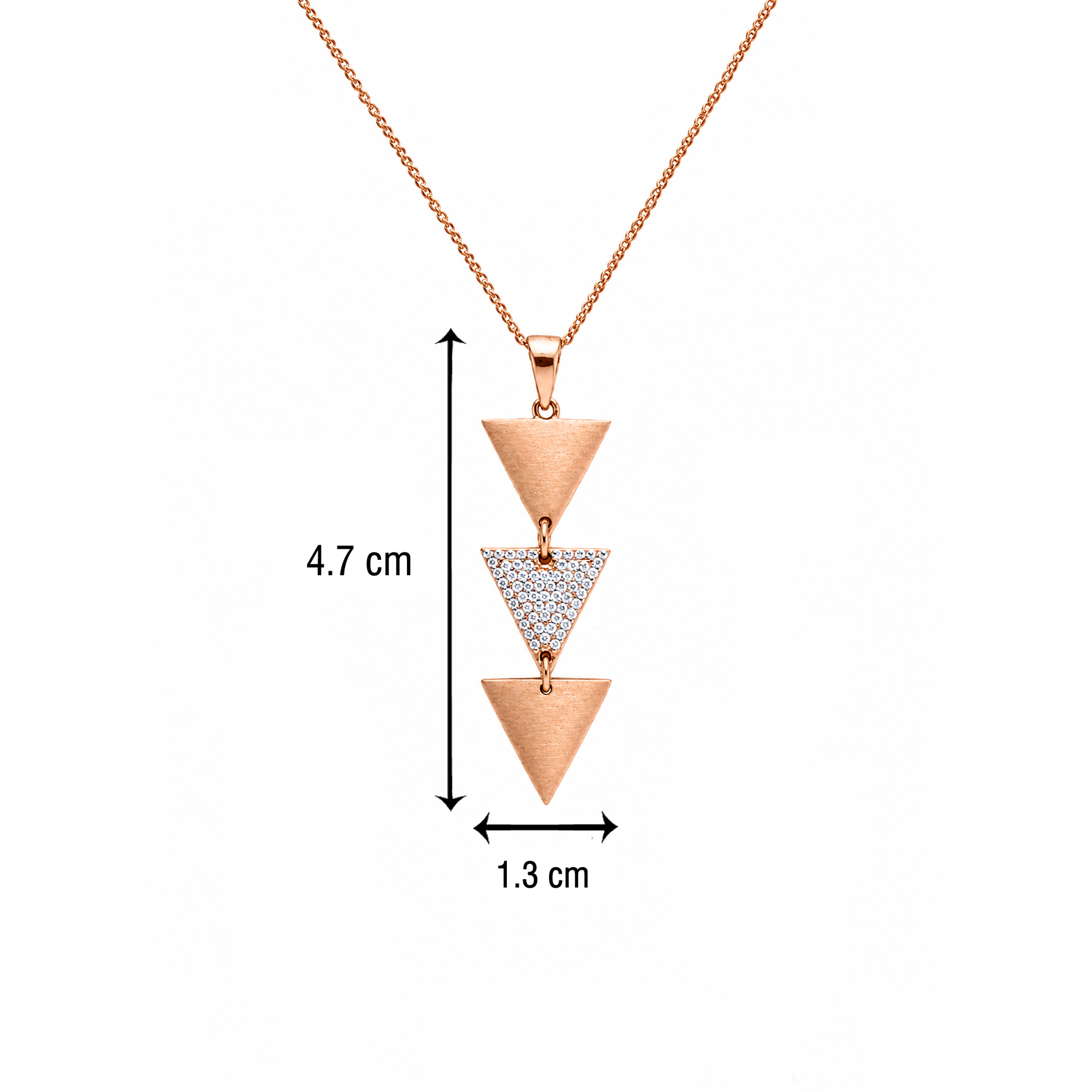 Triangular Spark Diamond Pendant - Image 3