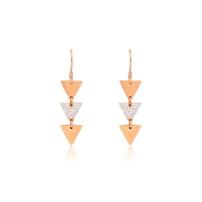 TRIANGULAR SPARK DANGLING EARRINGS