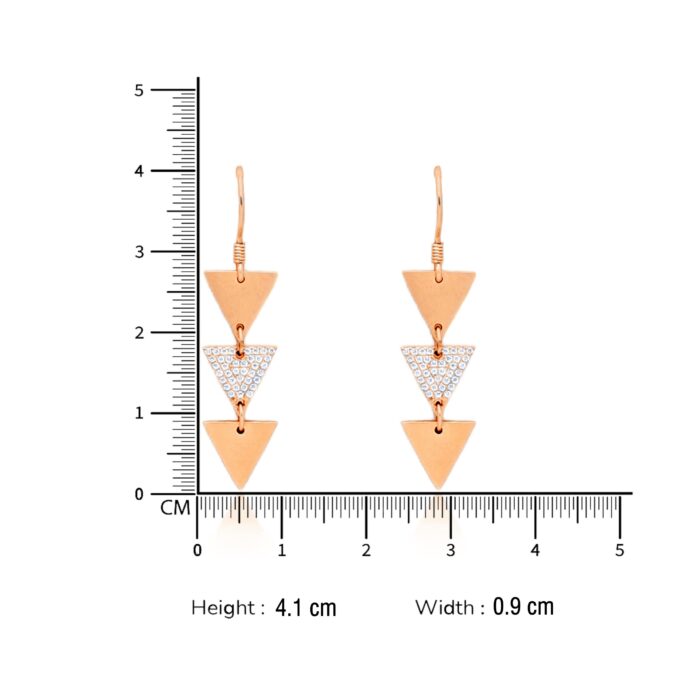 Triangular Spark Diamond Pendant Set