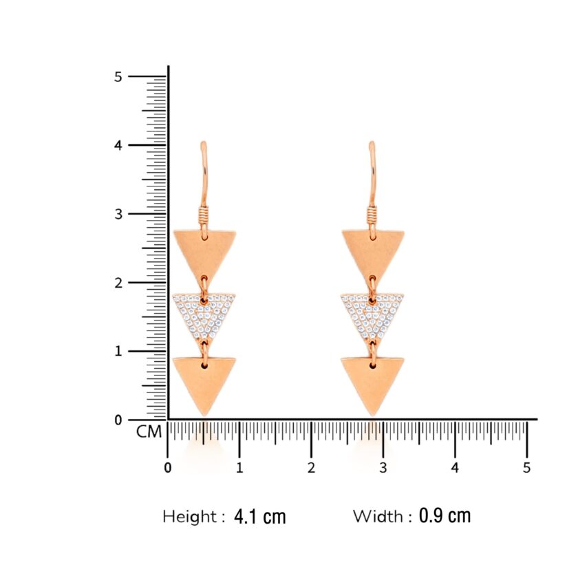 Triangular Spark Diamond Pendant Set - Image 5