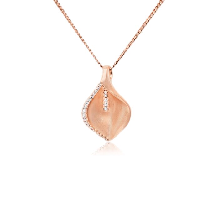 Matte Shell Diamond Pendant