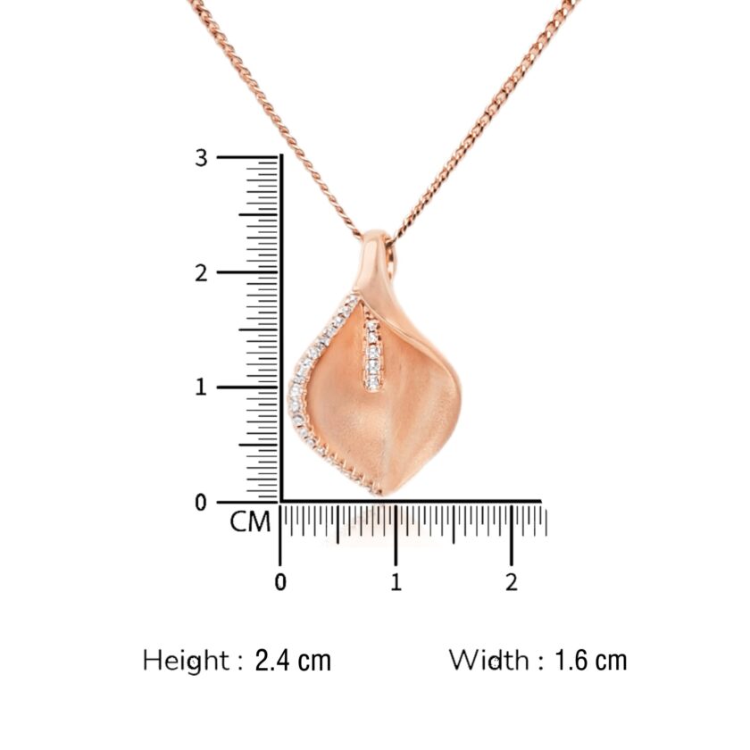 Matte Shell Diamond Pendant Set - Image 3