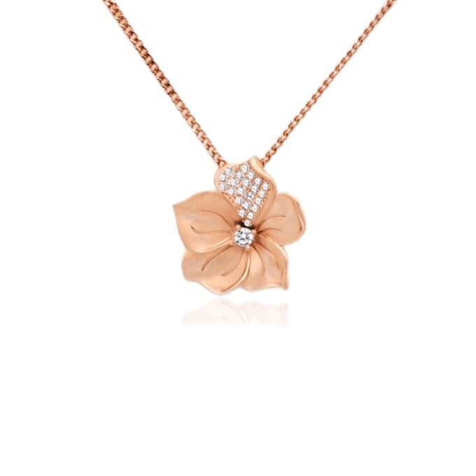Diamond Glow Flower Pendant