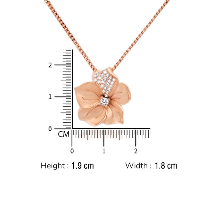 Diamond Glow Flower Pendant Set - Image 3