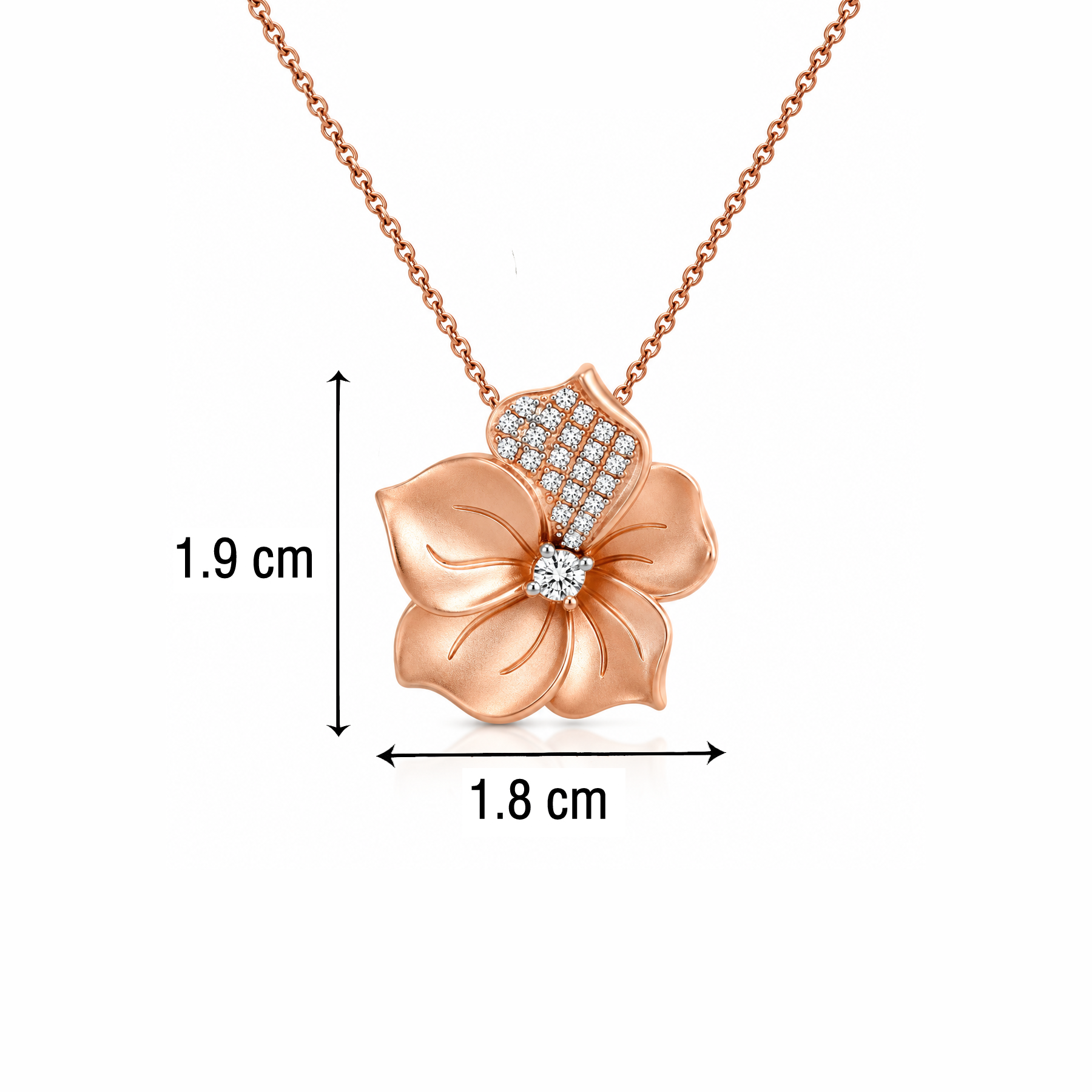 Diamond Glow Flower Pendant - Image 3