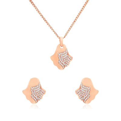 "Divine Blessings" Khmissa Diamond Pendant Set