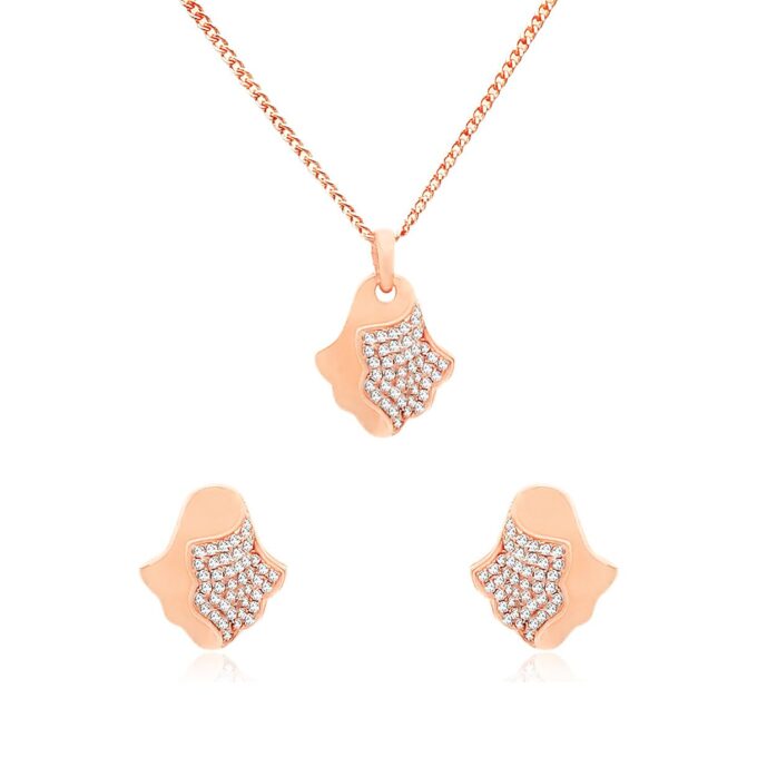 "Divine Blessings" Khmissa Diamond Pendant Set