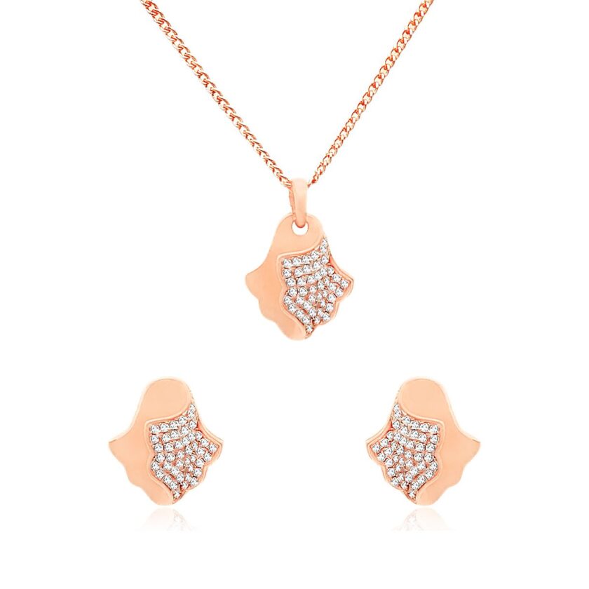 "Divine Blessings" Khmissa Diamond Pendant Set