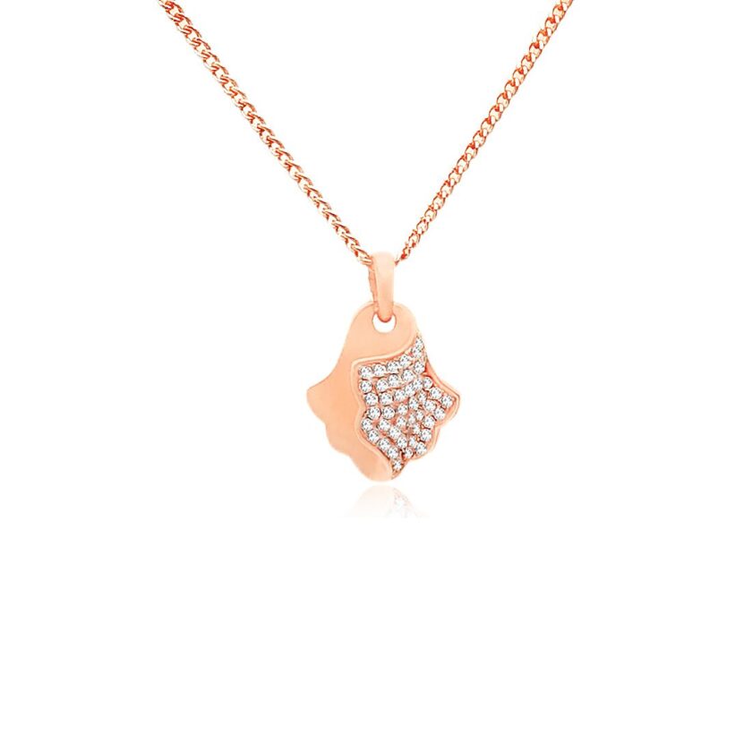 "Divine Blessings" Khmissa Diamond Pendant Set - Image 2