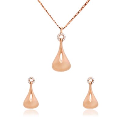 Harmonious Melody" Diamond Guitar Pendant Set