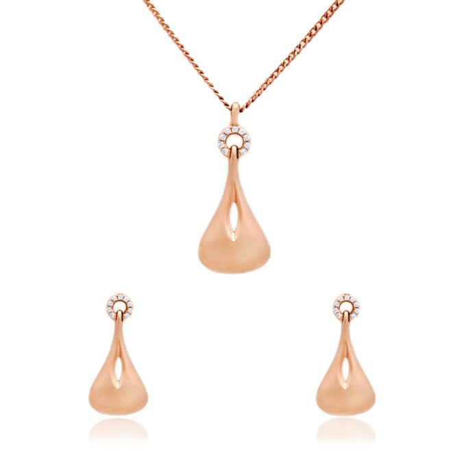 Harmonious Melody" Diamond Guitar Pendant Set