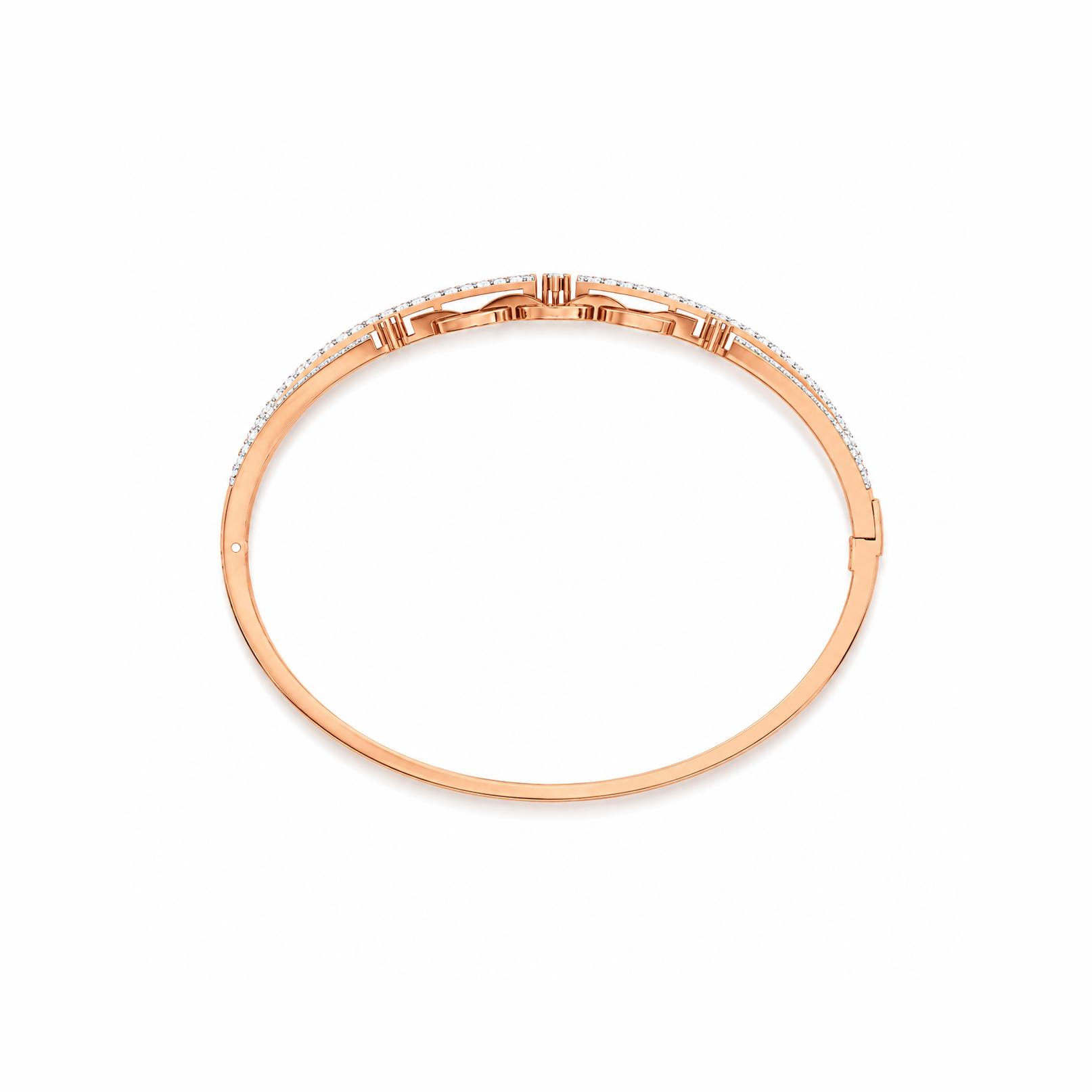 Duo Elegance Stiff Diamond Bracelet - Image 3